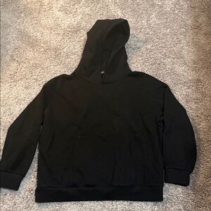 Women's Black Hooded Oversized Sweatshirt